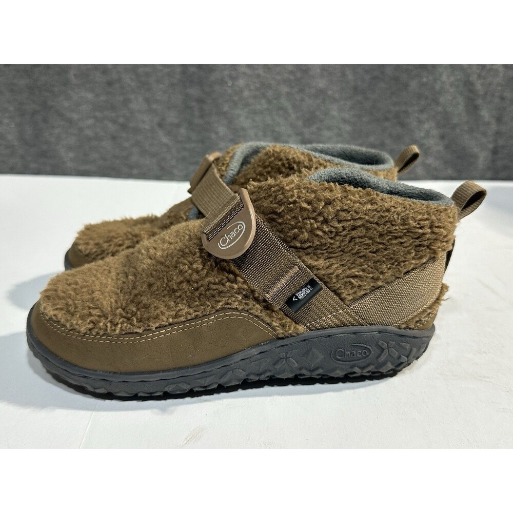 Chaco Ramble Fluff Shoe Brown Fluffy Strap Youth Kids Size 3